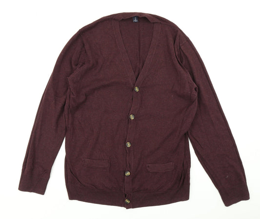 Gap Womens Purple  Knit Cardigan Jumper Size L