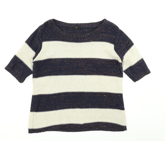 Womens UK Size M M&Co Beige Pullover Jumper