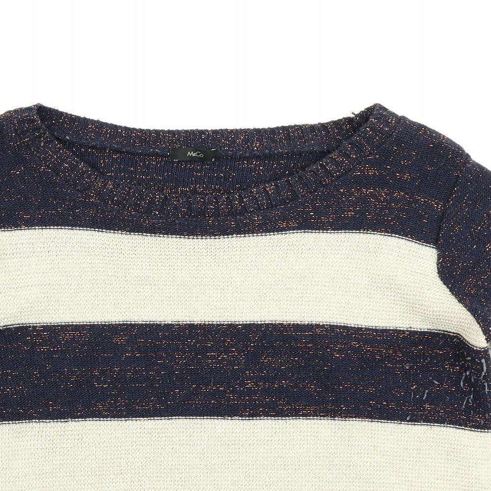 Womens UK Size M M&Co Beige Pullover Jumper