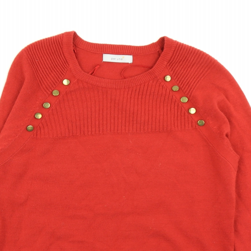 Womens UK Size 12 Per Una Red Pullover Jumper