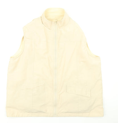 Womens UK Size L Bonmarché Beige Gilet