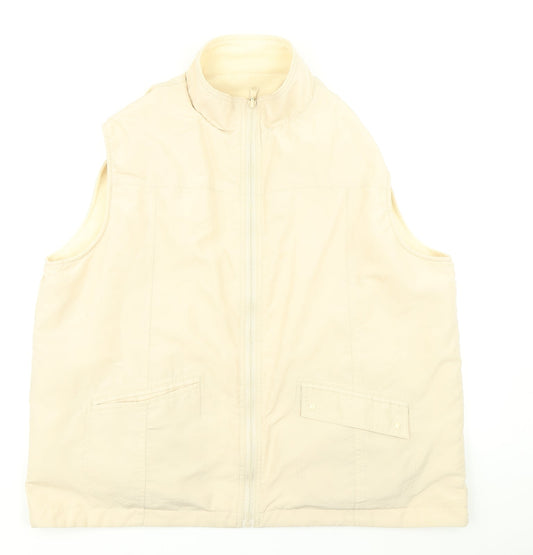 Womens UK Size L Bonmarché Beige Gilet