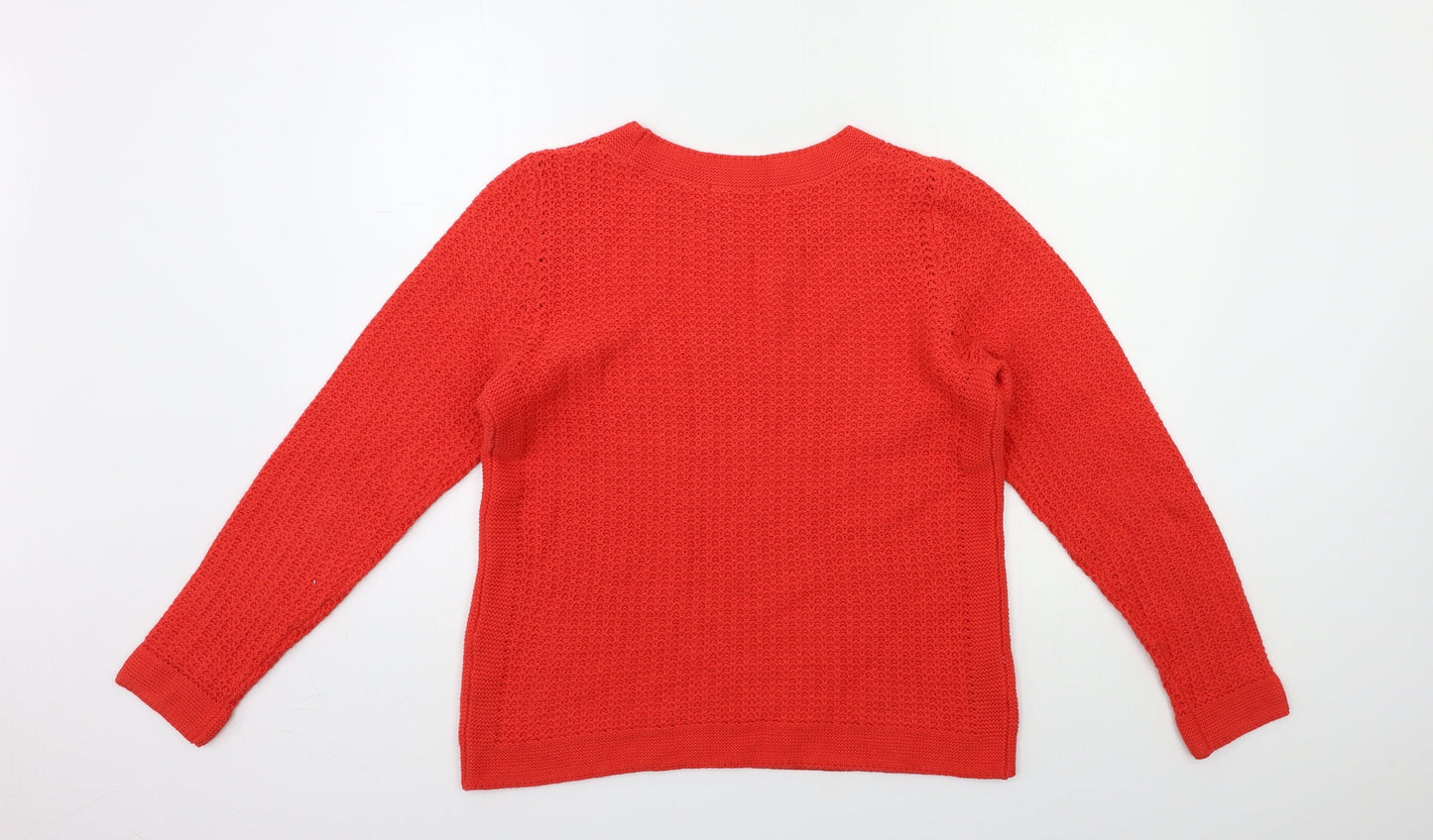 TU Womens Red  Knit Pullover Jumper Size 12