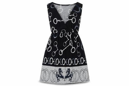 Luxestar Womens Black Geometric  Jumper Dress  Size M