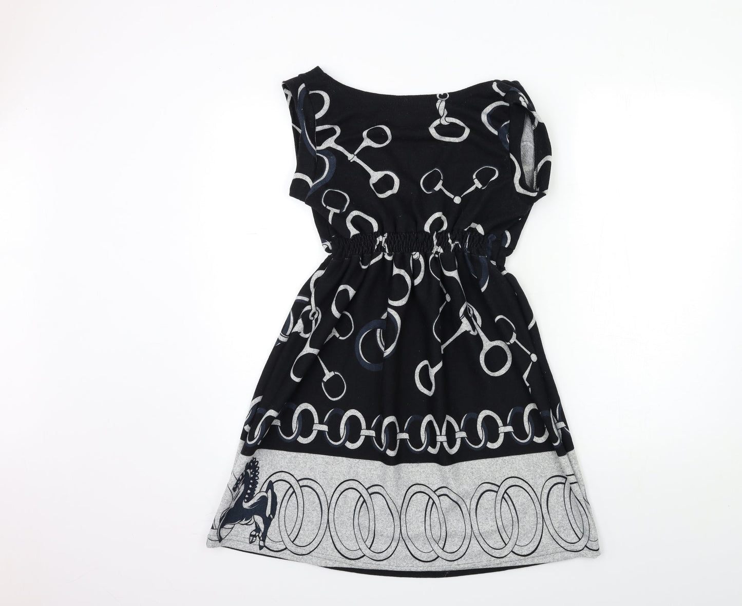 Luxestar Womens Black Geometric  Jumper Dress  Size M