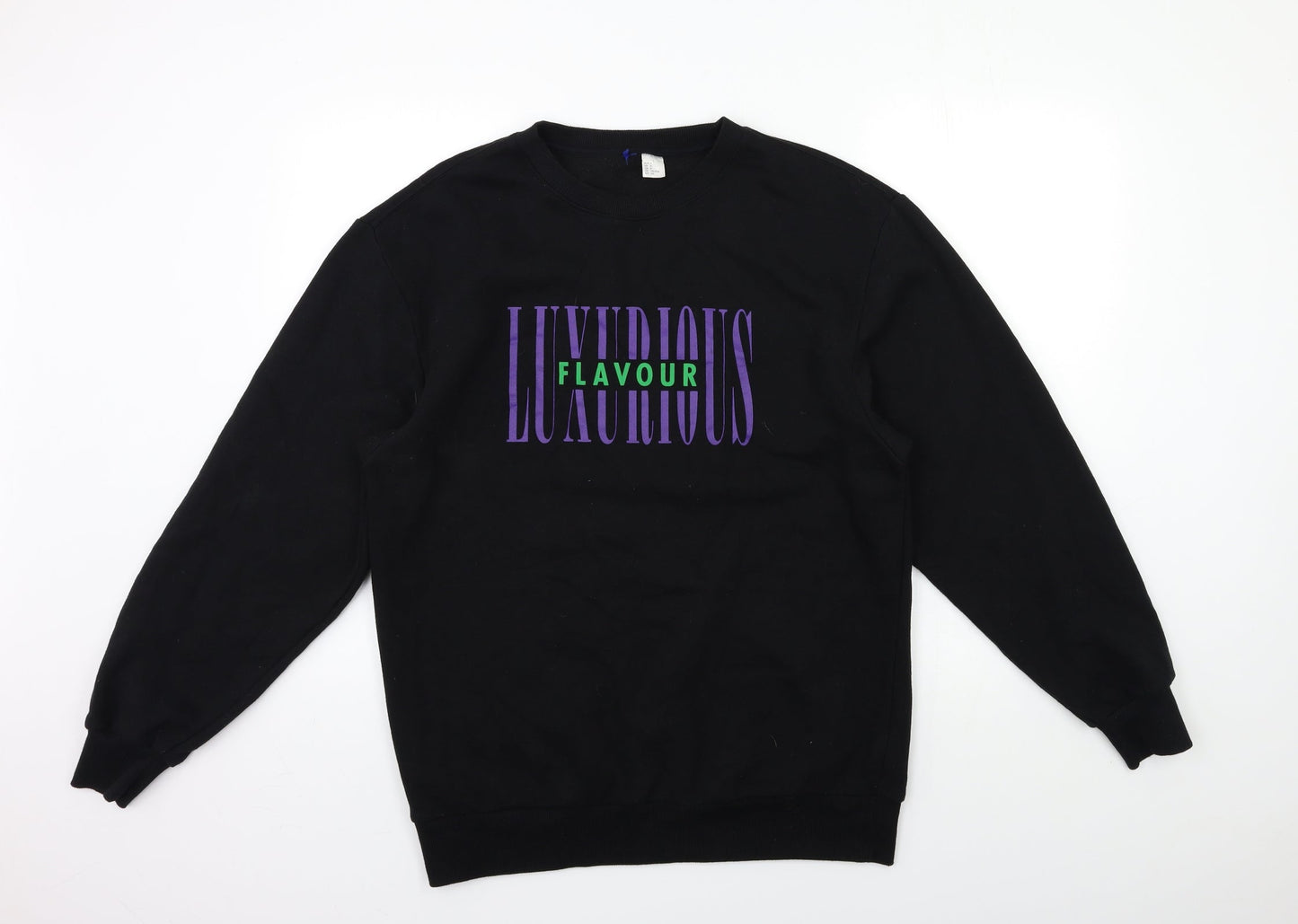 Mens UK Size S H&M Black Pullover Sweatshirt
