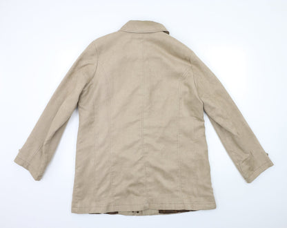 Womens UK Size M Bonmarché Beige Overcoat