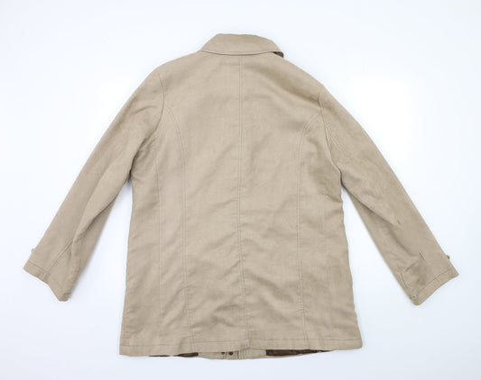 Womens UK Size M Bonmarché Beige Overcoat