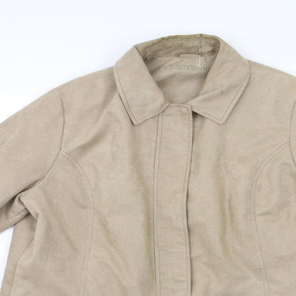 Womens UK Size M Bonmarché Beige Overcoat