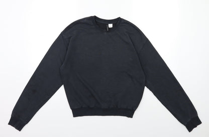 H&M Womens Grey   Pullover Sweatshirt Size XS
