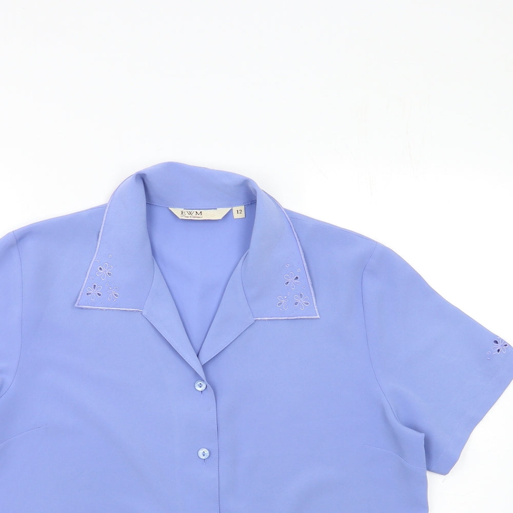 EWM Womens Blue   Basic Button-Up Size 12