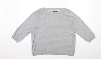 Womens UK Size L Bonmarché Grey Pullover Jumper