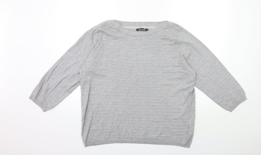Womens UK Size L Bonmarché Grey Pullover Jumper