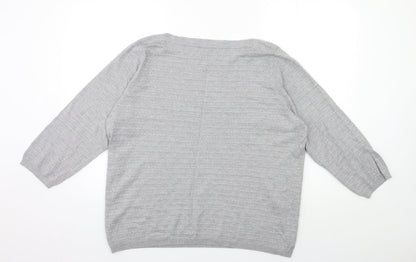 Womens UK Size L Bonmarché Grey Pullover Jumper