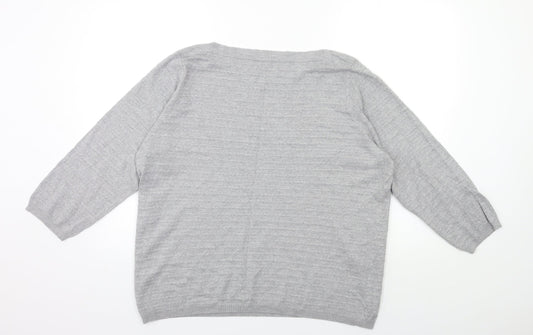 Womens UK Size L Bonmarché Grey Pullover Jumper