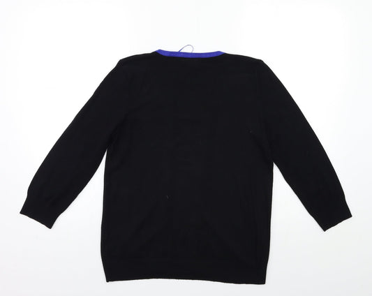 Womens UK Size 12 M&Co Black Pullover Jumper