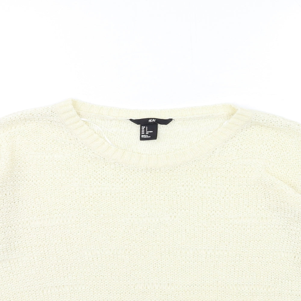 Womens UK Size S H&M Ivory Pullover Jumper