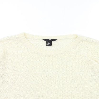 Womens UK Size S H&M Ivory Pullover Jumper