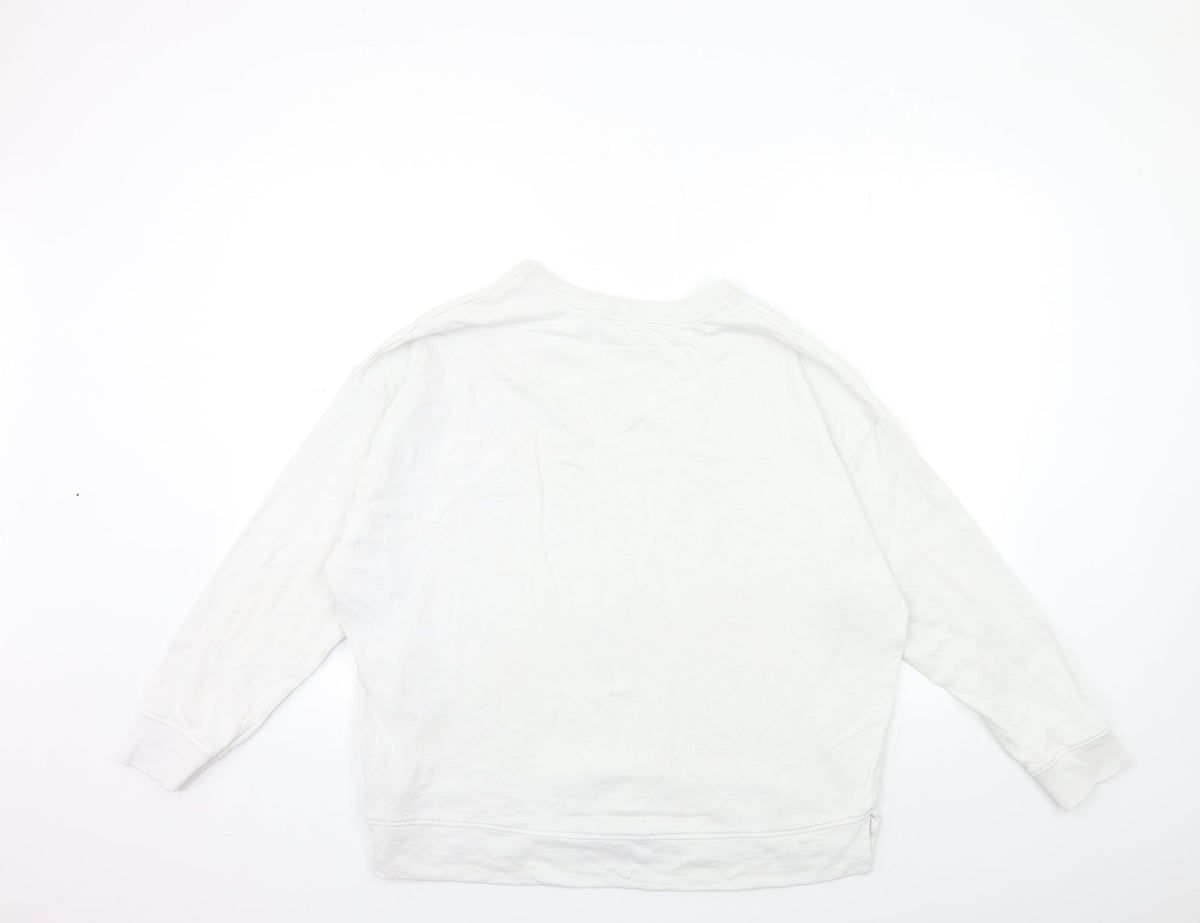 Tu Womens White   Pullover Sweatshirt Size 18
