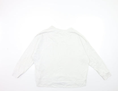 Tu Womens White   Pullover Sweatshirt Size 18