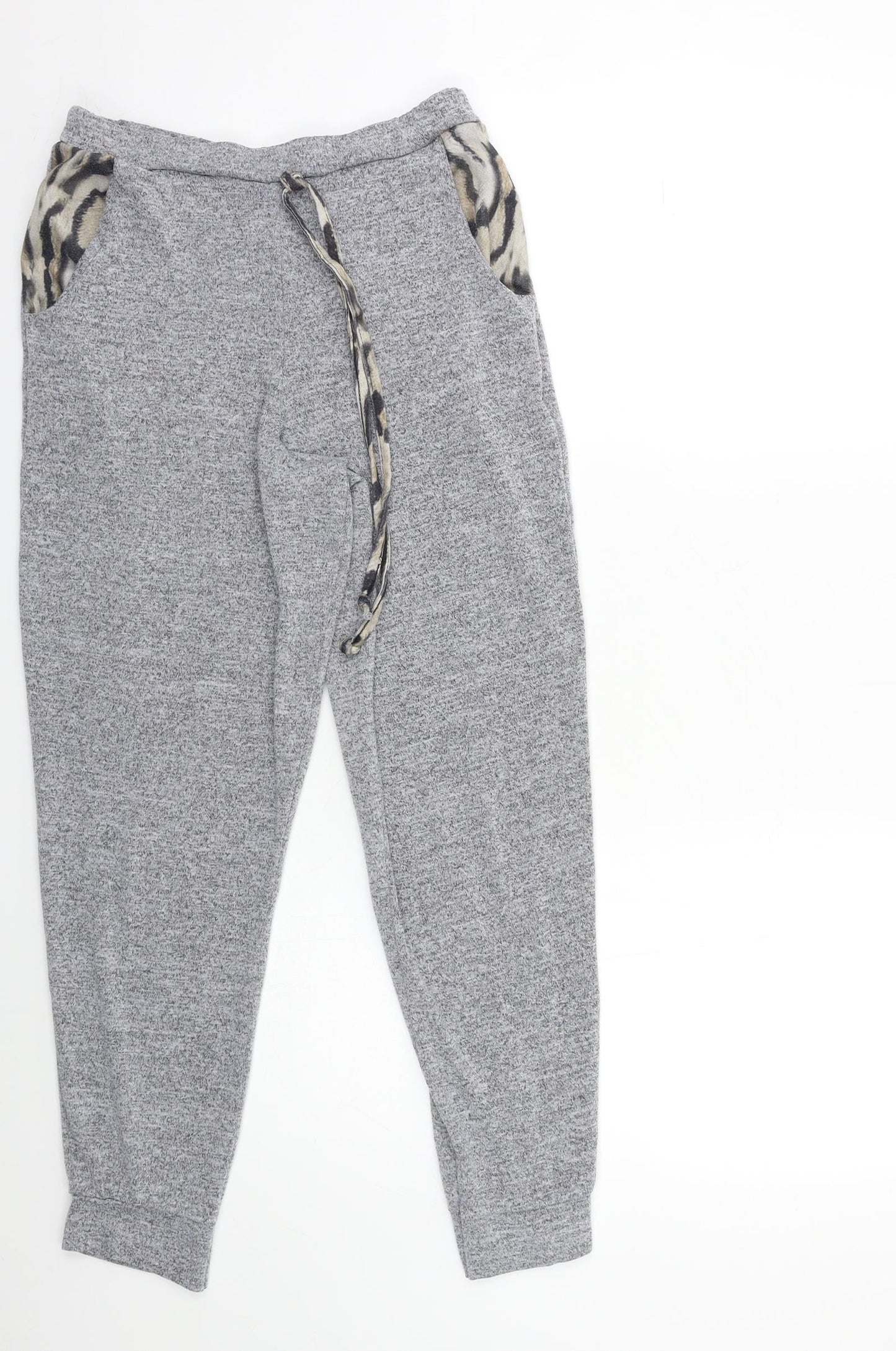 Womens UK Size 23 in Bershka Regular Fit  Grey Trousers