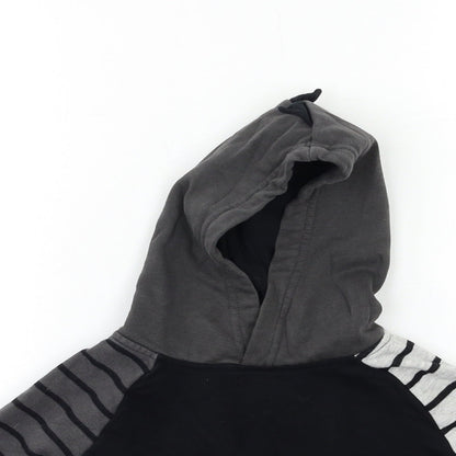 George Boys Black Striped  Pullover Hoodie Size 3-4 Years