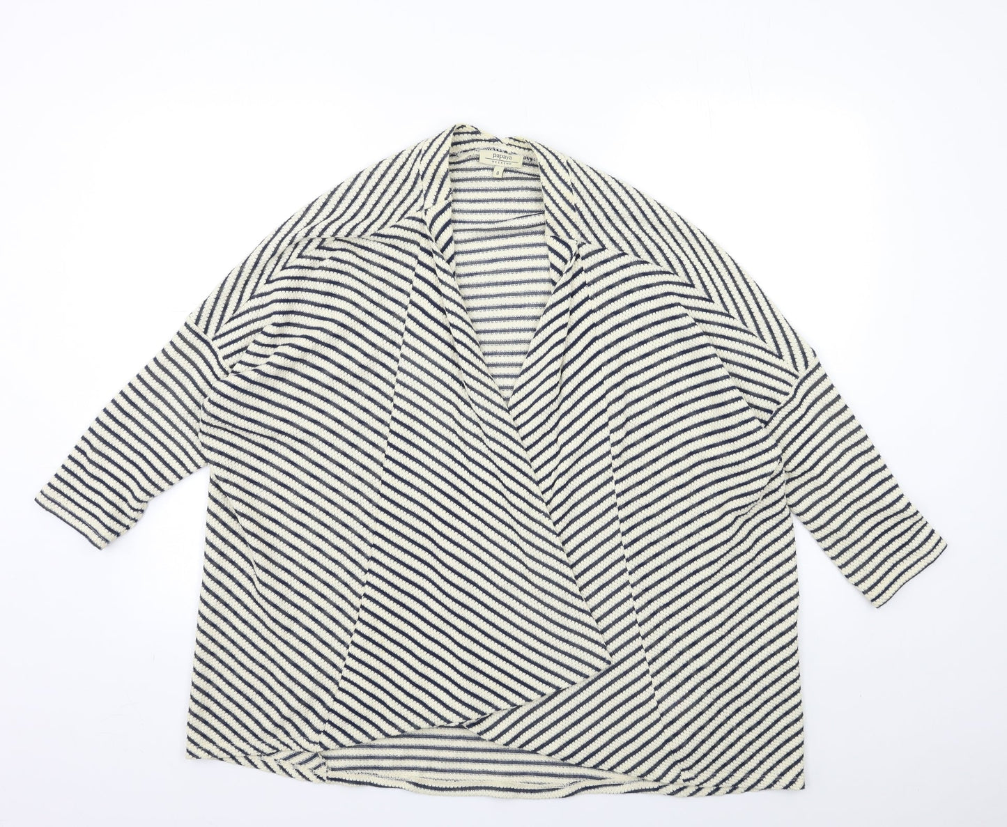 Womens UK Size 8 Papaya Beige Cardigan Jumper