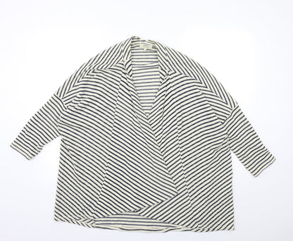 Womens UK Size 8 Papaya Beige Cardigan Jumper