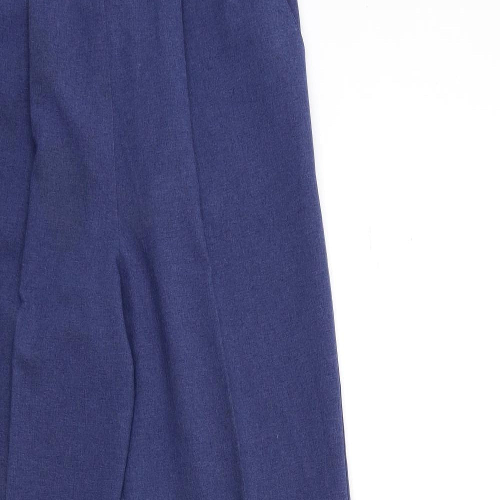 Womens UK Size 12 Classic Regular Fit  Blue Trousers
