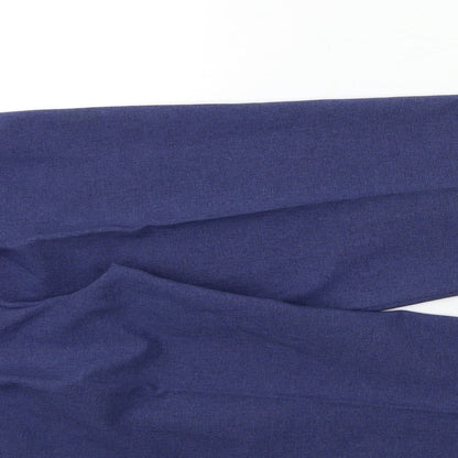 Womens UK Size 12 Classic Regular Fit  Blue Trousers