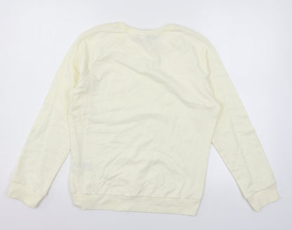 Dorothy Perkins Womens Ivory  Jersey Pullover Sweatshirt Size 10