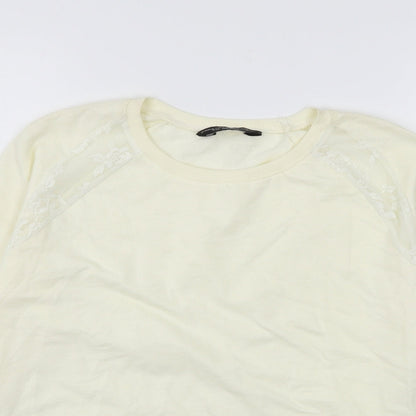 Dorothy Perkins Womens Ivory  Jersey Pullover Sweatshirt Size 10