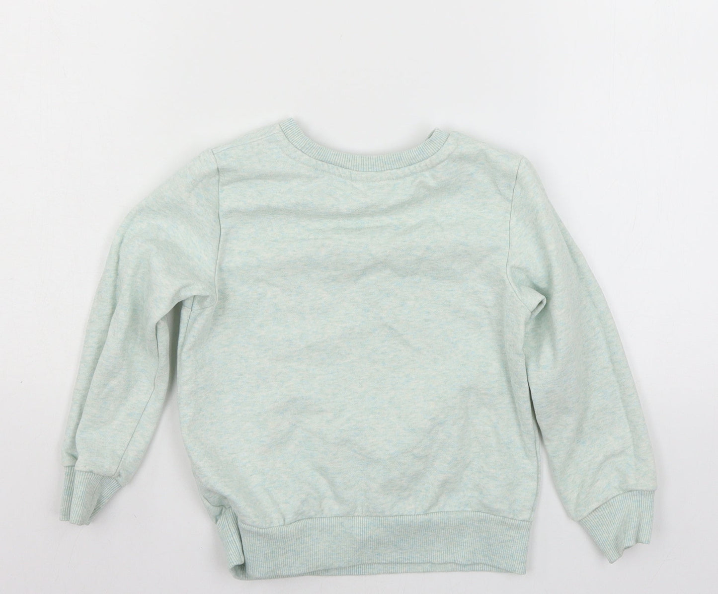 F&F Girls Green  Jersey Pullover Sweatshirt Size 5-6 Years