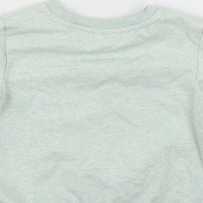 F&F Girls Green  Jersey Pullover Sweatshirt Size 5-6 Years