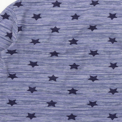 Marks and Spencer Womens Blue Striped Jersey Top Pyjama Top Size 8