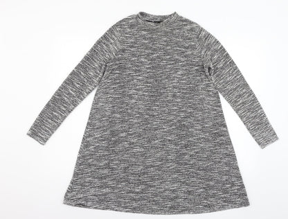 River Island Womens Grey  Jersey Skater Dress  Size 10