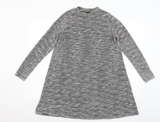 River Island Womens Grey  Jersey Skater Dress  Size 10