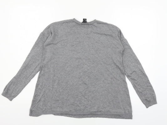 Womens UK Size 12 Atmosphere Grey Pullover Jumper