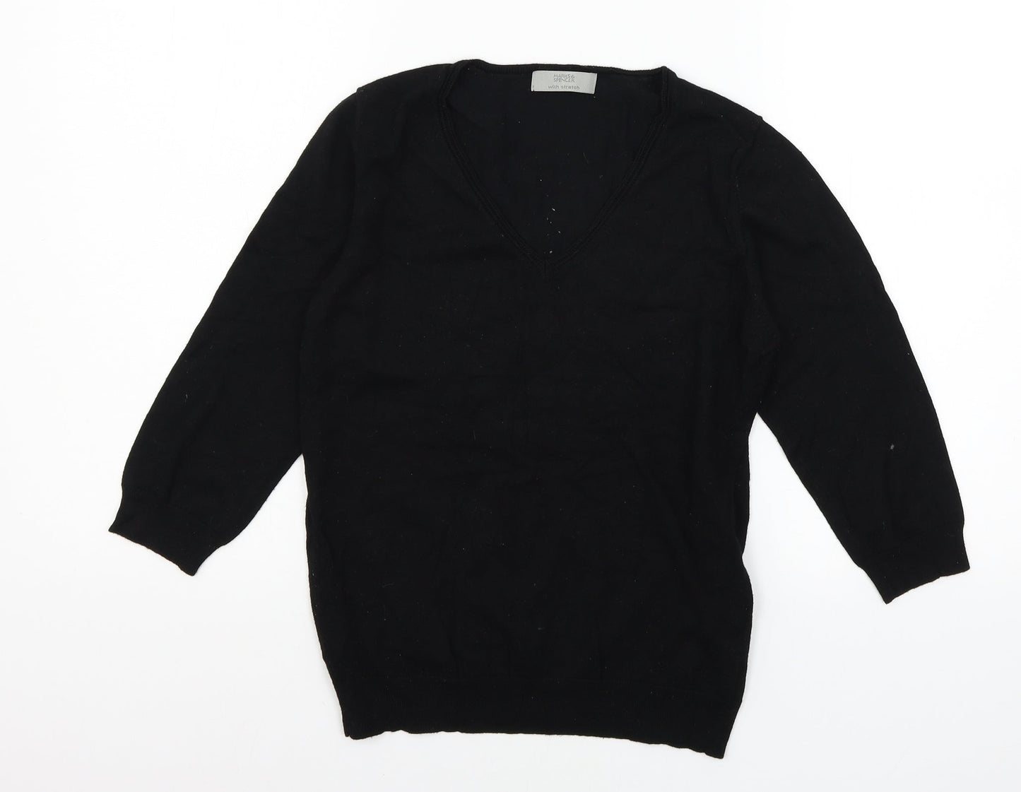 Womens UK Size 12 Marks and Spencer Black Pullover Jumper