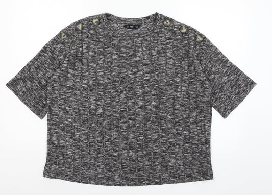 F&F Womens Grey  Jersey Basic T-Shirt Size 10