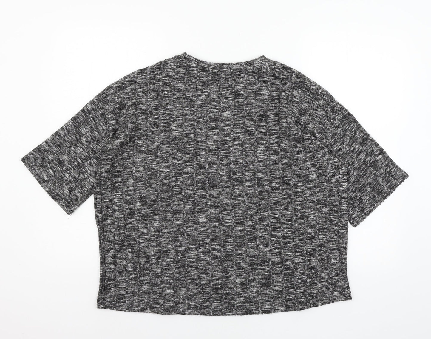 F&F Womens Grey  Jersey Basic T-Shirt Size 10