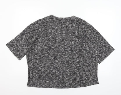 F&F Womens Grey  Jersey Basic T-Shirt Size 10