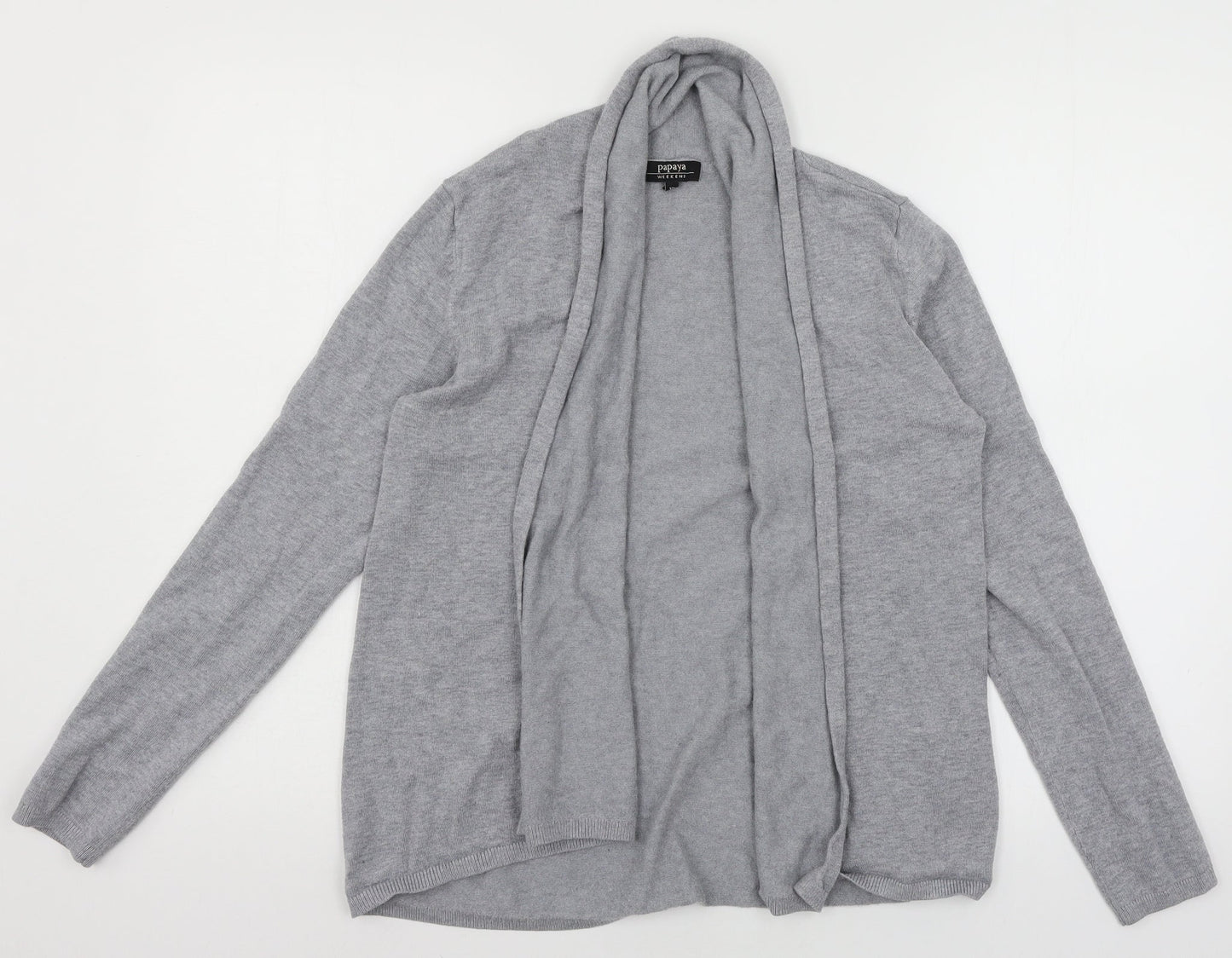Womens UK Size 12 Papaya Grey Cardigan Jumper