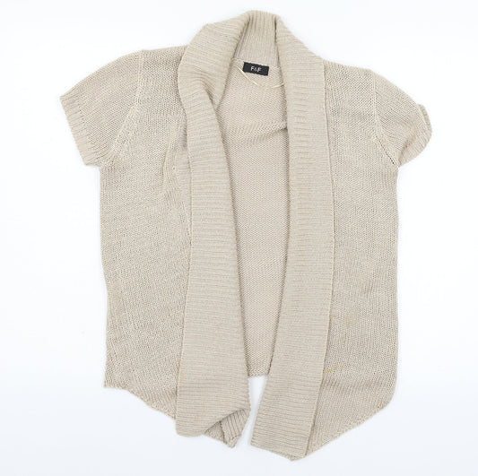 F&F Womens Ivory  Knit Cardigan Jumper Size 8