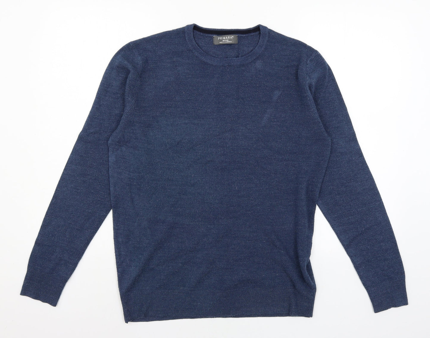 Primark Mens Blue  Knit Pullover Jumper Size M