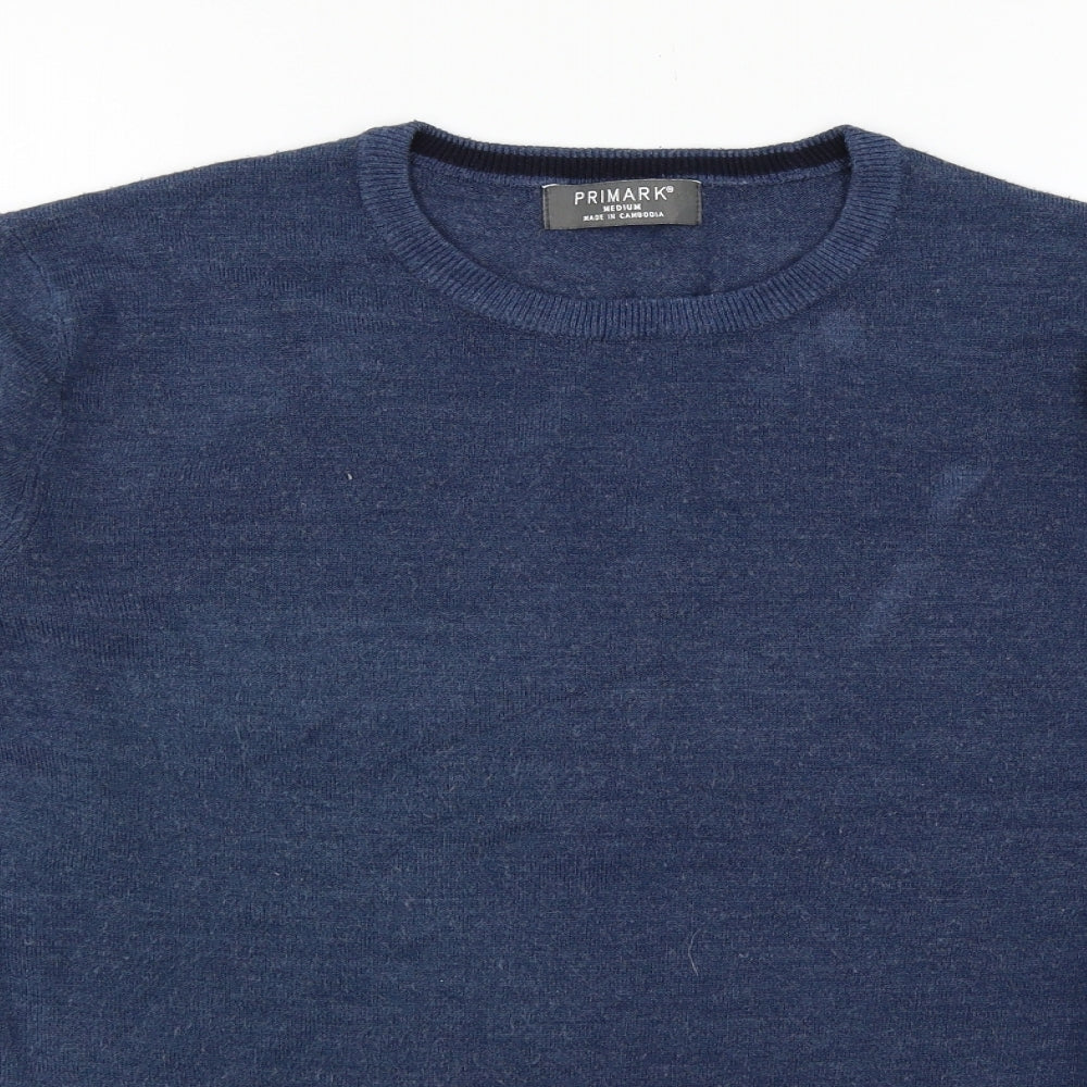 Primark Mens Blue  Knit Pullover Jumper Size M
