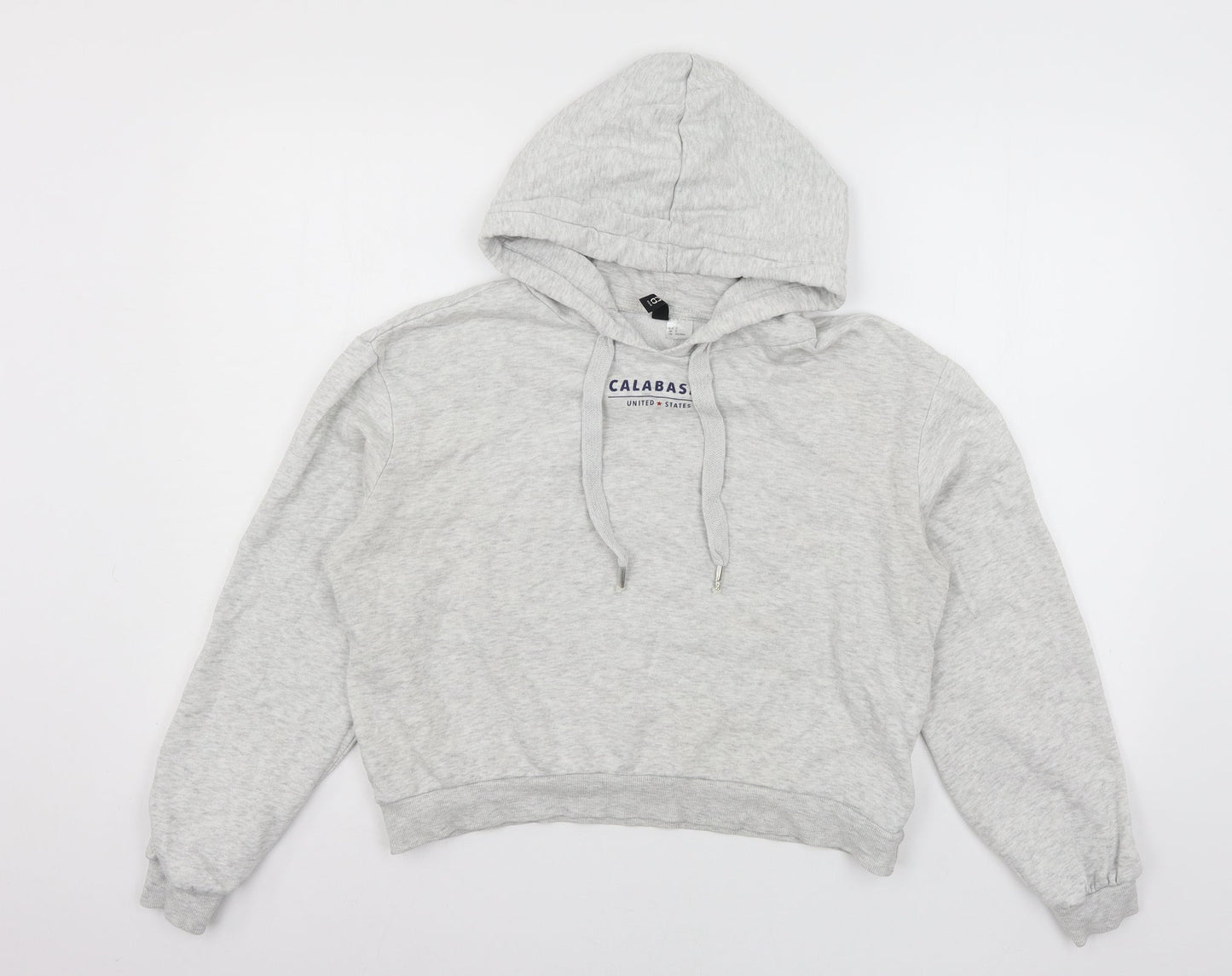 Womens UK Size S Divided by H&M Grey Pullover Hoodie