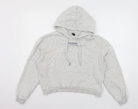 Womens UK Size S Divided by H&M Grey Pullover Hoodie