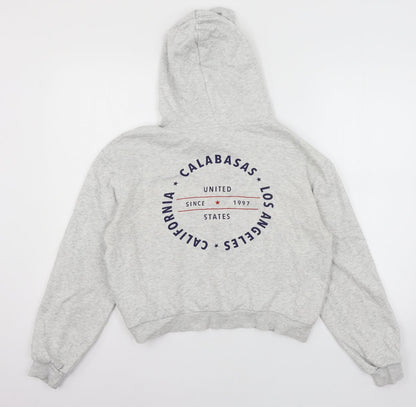 Womens UK Size S Divided by H&M Grey Pullover Hoodie
