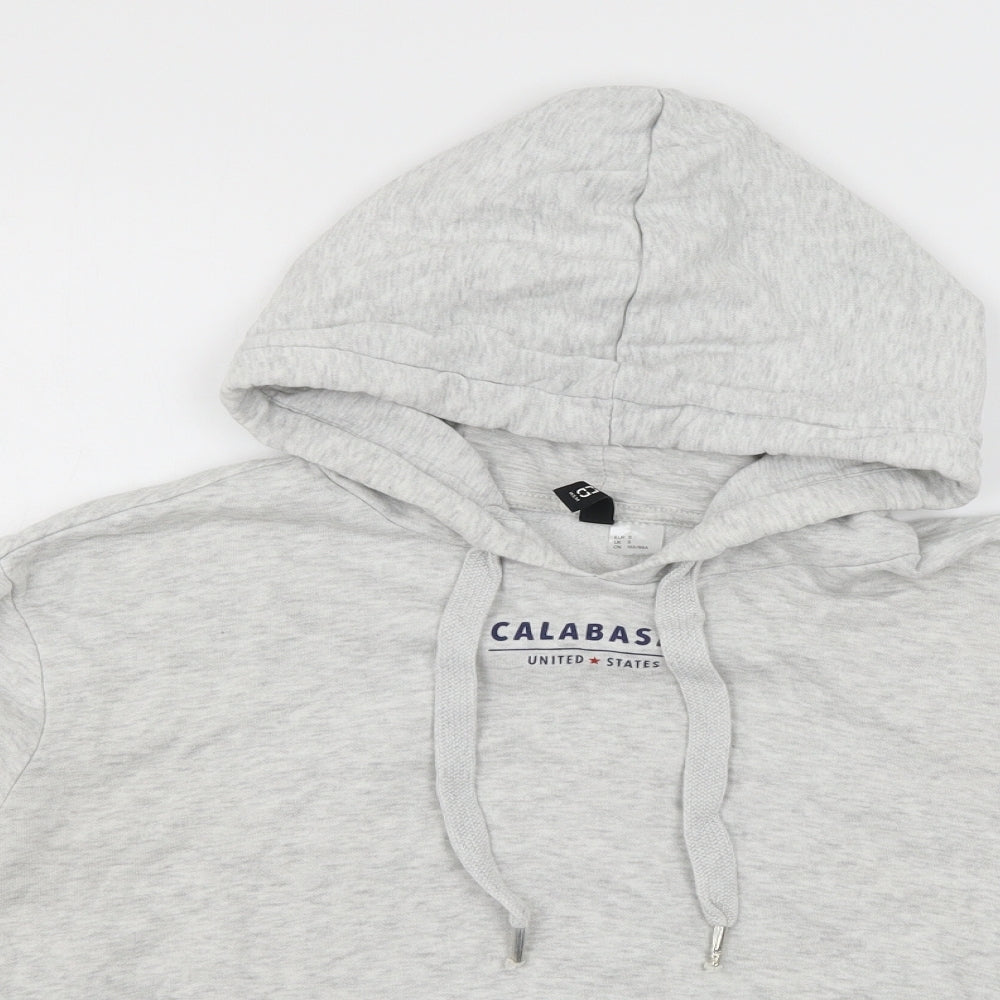 Womens UK Size S Divided by H&M Grey Pullover Hoodie